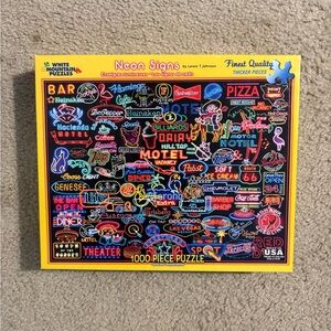 White Mountain Neon Signs 1000 piece jigsaw puzzle